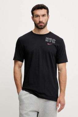 Bavlnené tričko Nike New York Mets pánske, čierna farba, s potlačou, N199-00A-NME-SAZ