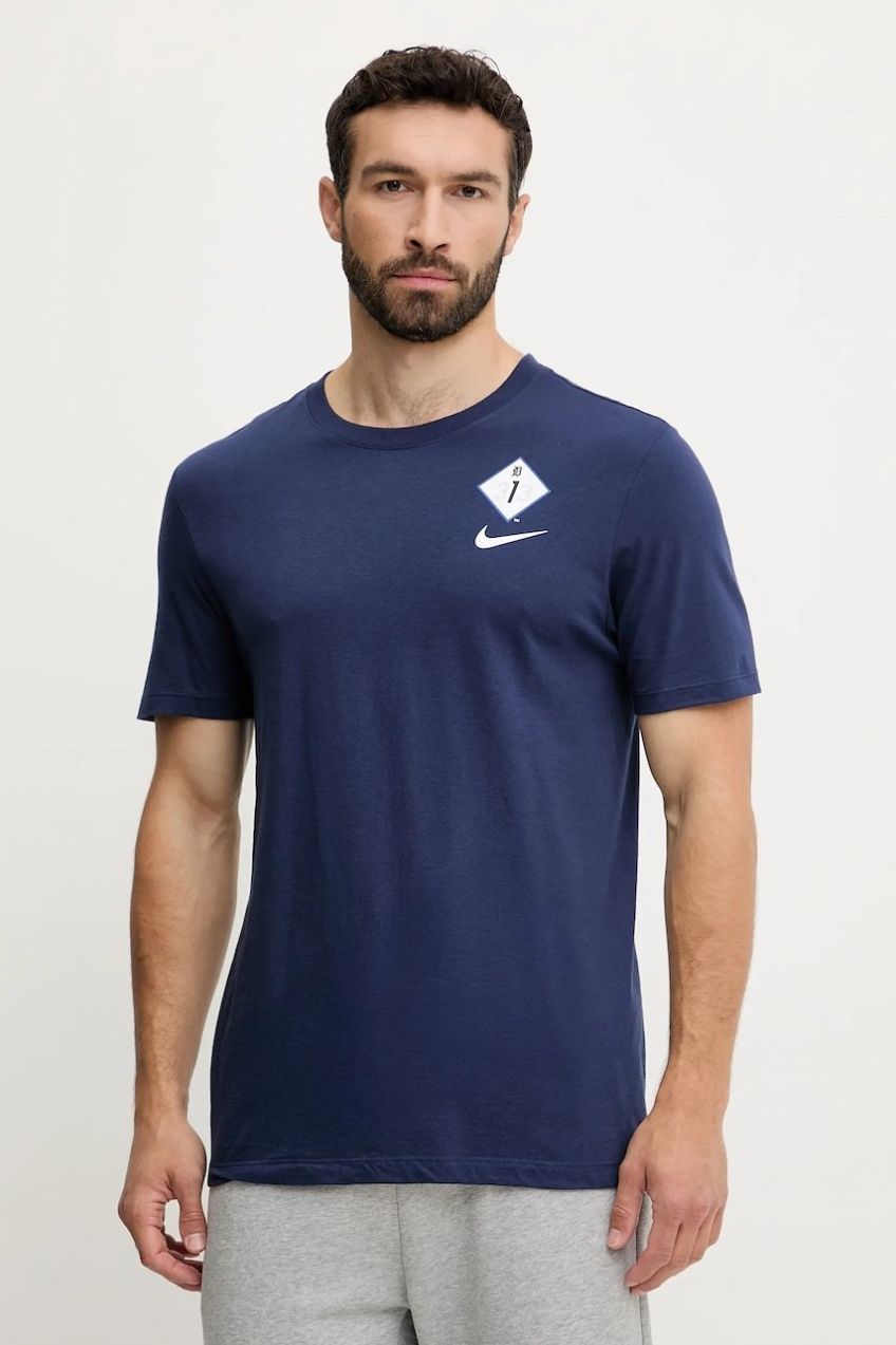 Bavlnené tričko Nike Detroit Tigers pánske, tmavomodrá farba, vzorované, N199-44B-DG-SAZ