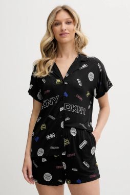 Pyžamo Dkny dámske, čierna farba, YI80051