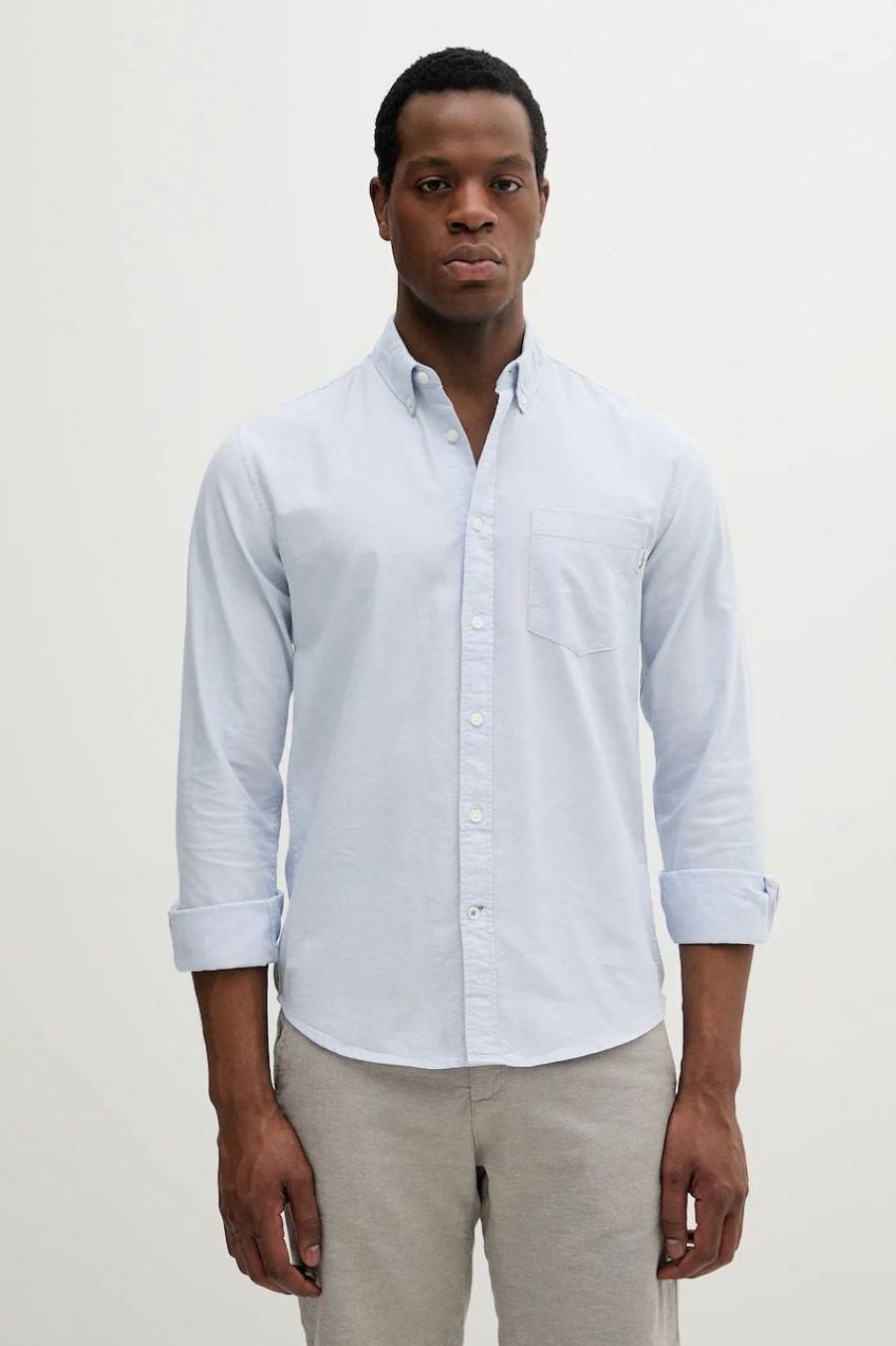 Bavlnená košeľa Pepe Jeans ANDREW regular, s golierom button-down, PM308843