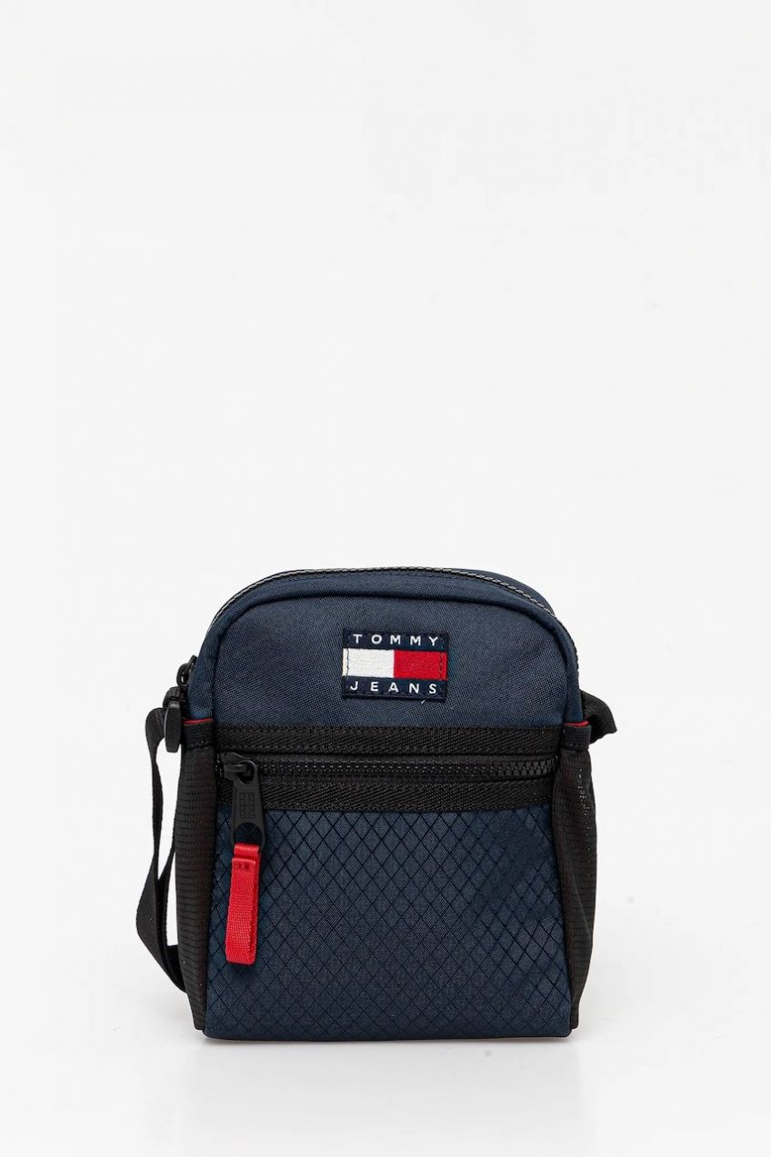Malá taška Tommy Jeans tmavomodrá farba, AM0AM13397