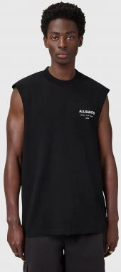 Bavlnený top AllSaints UNDERGROUND čierna farba, M038PC