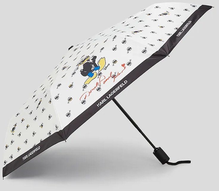 Dáždnik Karl Lagerfeld KL X DISNEY biela farba, A3W50096