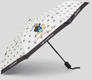 Dáždnik Karl Lagerfeld KL X DISNEY biela farba, A3W50096