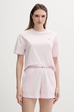 Pyžamový komplet Tommy Hilfiger ružová farba, bavlnené, UW0UW05912