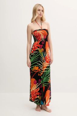 Plážový overal Desigual BAHAMAS JAMPSUIT čierna farba, 25SWMW03