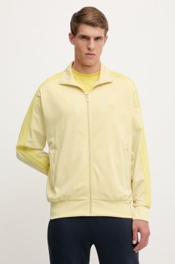 Mikina adidas Originals Firebird žltá farba, s nášivkou, JP2546