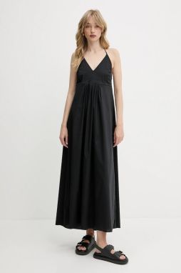 Šaty Liu Jo čierna farba, maxi, áčkový strih, VA5069.TS330