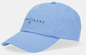 Bavlnená šiltovka Tommy Jeans hnedá farba, s nášivkou, AM0AM12958