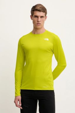 Športové tričko s dlhým rukávom The North Face Shadow zelená farba, jednofarebné, NF0A87TVJE31