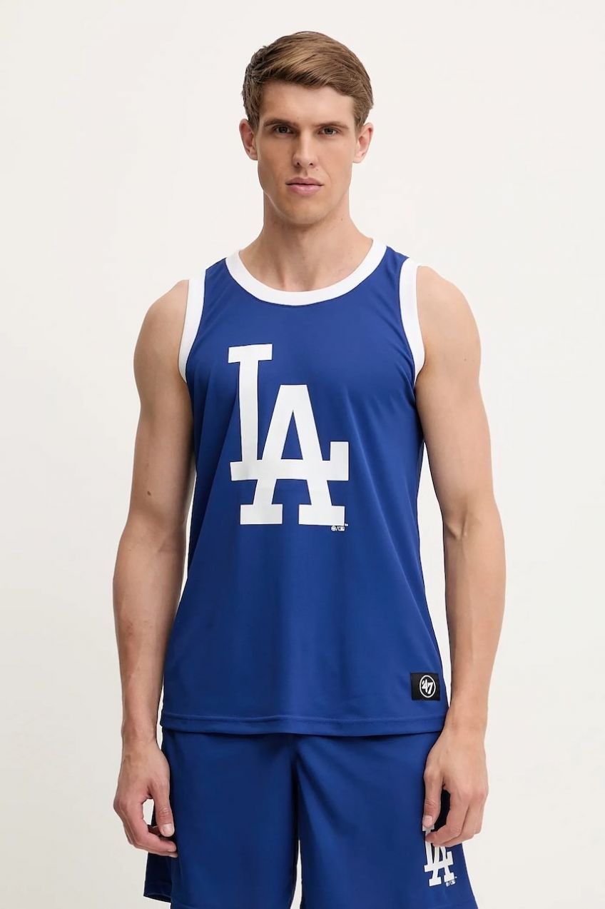 Tričko 47 brand MLB LA Dodgers tmavomodrá farba, BB012PMAREX657803RY