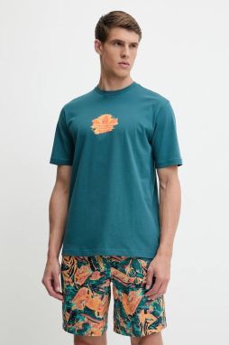 Bavlnené tričko adidas Originals Graphic Tee pánske, tyrkysová farba, s potlačou, KC4940