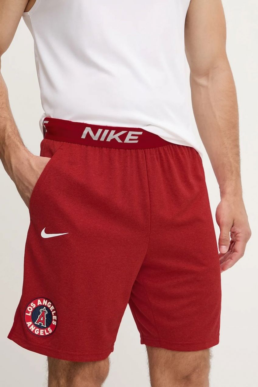 Tréningové šortky Nike Los Angeles Angels červená farba, 015E-163N-ANG-RLY