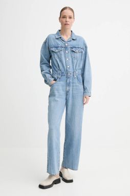 Rifľový overal Levi's BAGGY JUMPSUIT H125 bavlnené, s golierom, 001WA