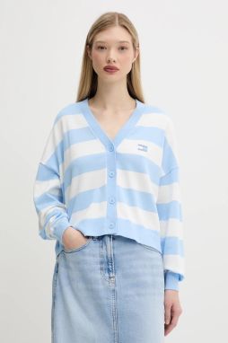 Bavlnený kardigán Tommy Jeans ľahké, DW0DW20968