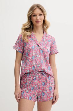 Pyžamo Lauren Ralph Lauren dámske, ružová farba, ILN12411