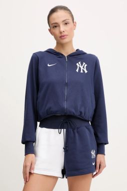 Mikina Nike New York Yankees tmavomodrá farba, s kapucňou, s nášivkou, 035D-160N-NK-HVV