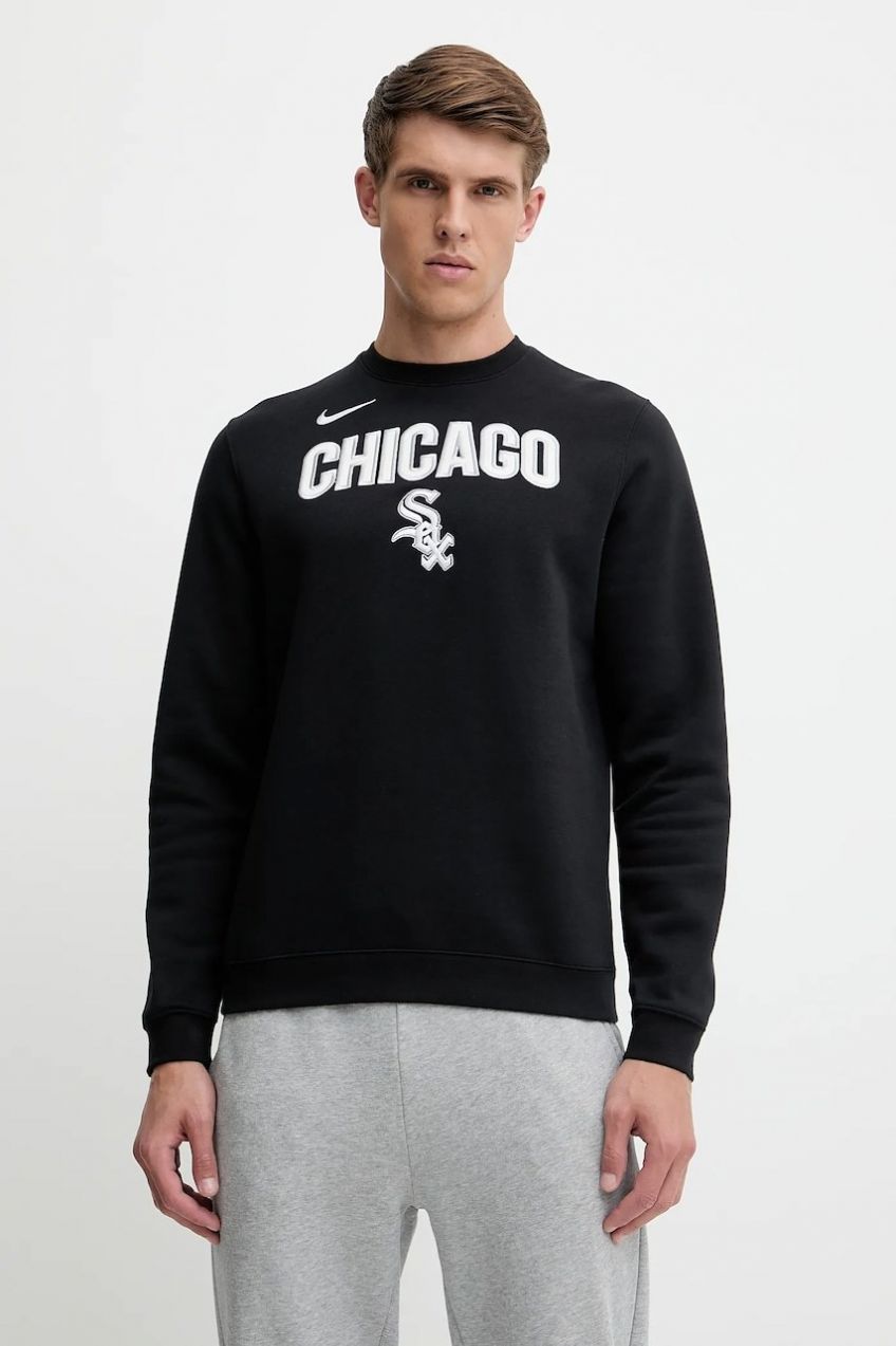 Mikina Nike Chicago White Sox čierna farba, s nášivkou, NKPU-912Z-RX-LYA