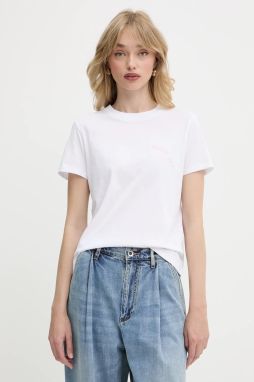 Bavlnené tričko Armani Exchange dámske, biela farba, XW000543 AF10359