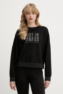 Mikina Armani Exchange čierna farba, s potlačou, XW000275 AF12819