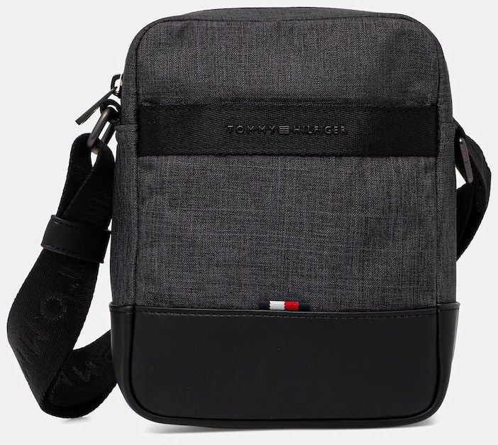 Malá taška Tommy Hilfiger šedá farba, AM0AM13582