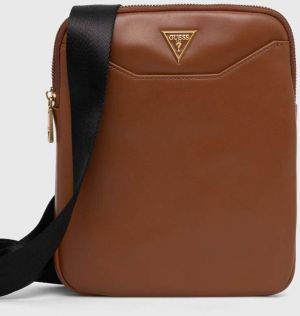 Malá taška Guess MESTRE hnedá farba, HMMECA P4223