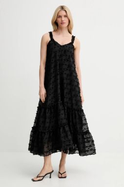 Šaty Answear Lab čierna farba, maxi, oversize