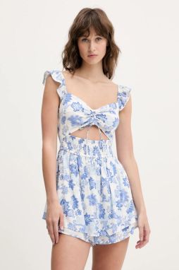 Overal Hollister Co. biela farba, s hlbokým výstrihom, KI359-5034