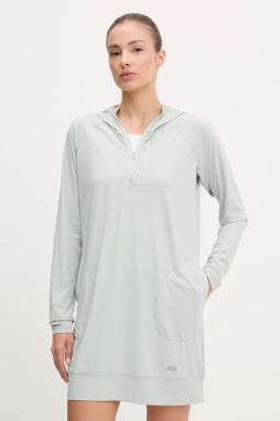 Šaty Helly Hansen SHINE SOLEN tyrkysová farba, mini, rovný strih, 48256