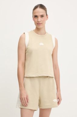 Top The North Face Terry Relaxed béžová farba, NF0A8C263X41