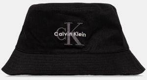 Bavlnený klobúk Calvin Klein Jeans čierna farba, bavlnené, LV04G5020G