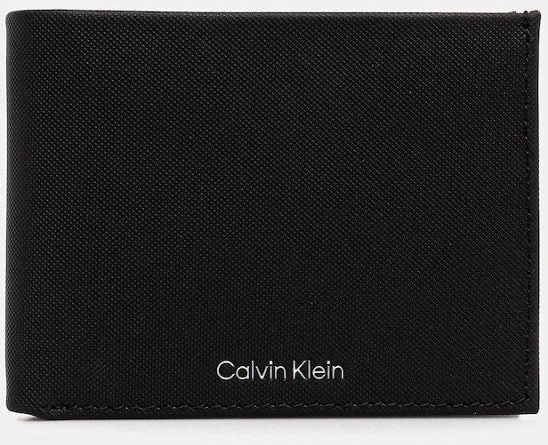 Kožená peňaženka Calvin Klein čierna farba, LV04D1045G