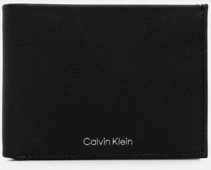 Kožená peňaženka Calvin Klein čierna farba, LV04D1045G