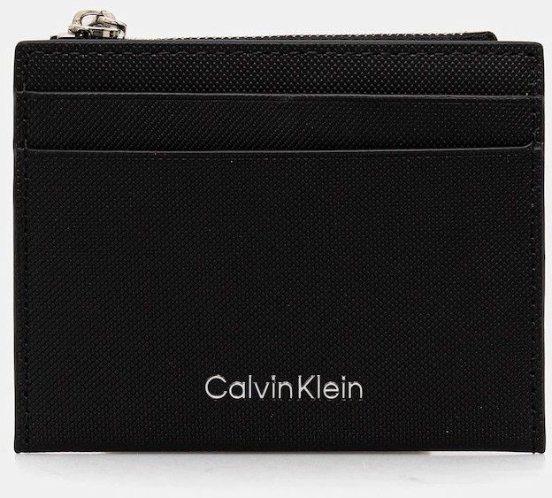 Kožená peňaženka Calvin Klein čierna farba, LV04D1044G
