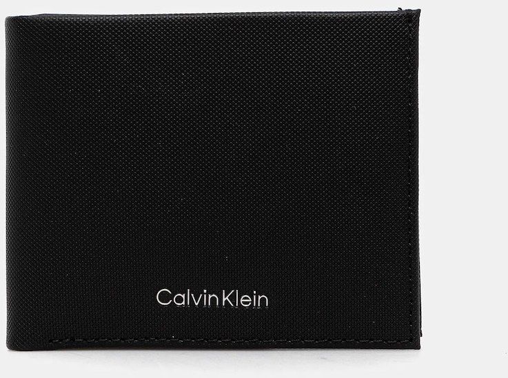 Kožená peňaženka Calvin Klein čierna farba, LV04D1043G