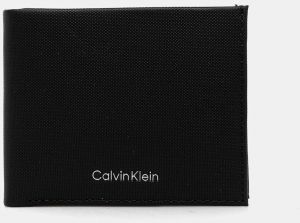 Kožená peňaženka Calvin Klein čierna farba, LV04D1043G