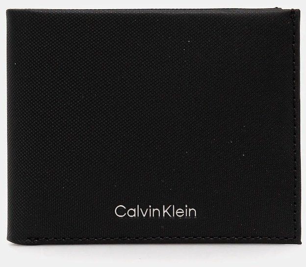 Kožená peňaženka Calvin Klein čierna farba, LV04D1042G