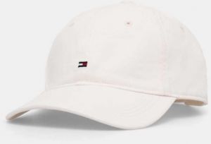 Bavlnená šiltovka Tommy Hilfiger biela farba, jednofarebná, AM0AM12531