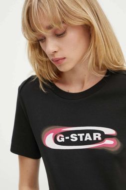 Bavlnené tričko G-Star dámske, čierna farba, D25031-C812