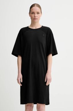 Bavlnené šaty G-Star čierna farba, mini, oversize, D26084-336