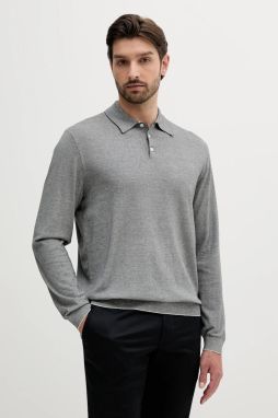 Bavlnené tričko s dlhým rukávom Armani Exchange šedá farba, vzorované, XM000695 AF12933