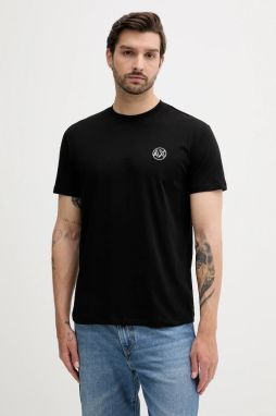 Bavlnené tričko Armani Exchange pánske, čierna farba, jednofarebné, XM000558 AF10358