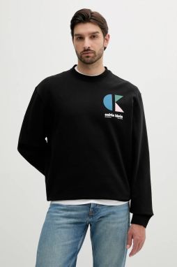 Mikina Calvin Klein Jeans čierna farba, s potlačou, LV04RC285G