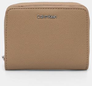 Peňaženka Calvin Klein dámska, béžová farba, K60K612831