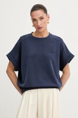 Tričko BOSS Orange dámske, tmavomodrá farba, 50543499