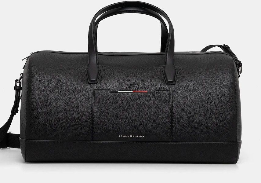 Taška Tommy Hilfiger čierna farba, AM0AM13485