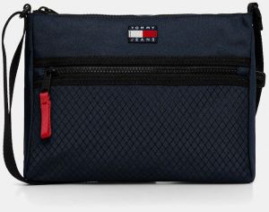 Malá taška Tommy Jeans tmavomodrá farba, AM0AM13398