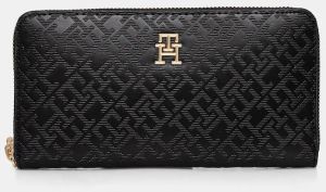 Peňaženka Tommy Hilfiger dámska, čierna farba, AW0AW17258