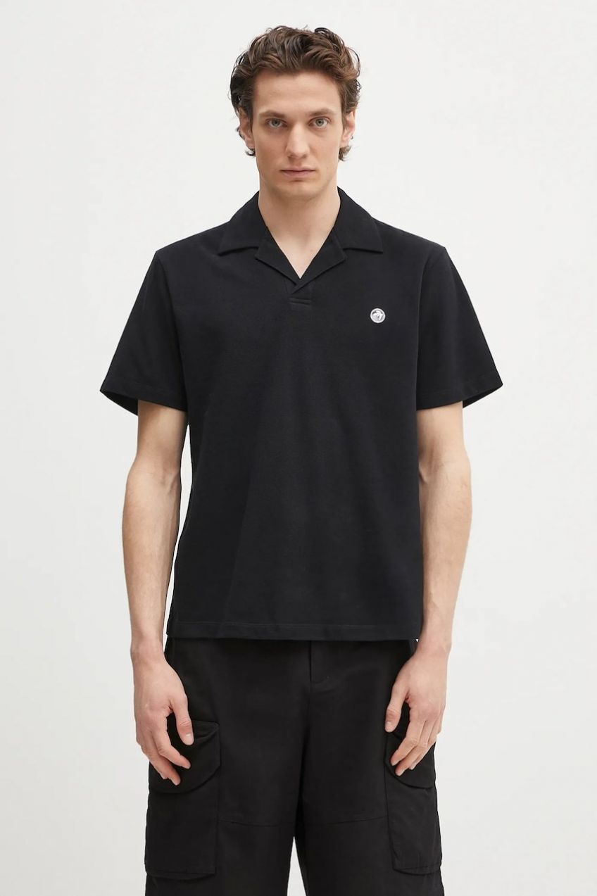 Bavlnené polo tričko AMBUSH Polo Shirt čierna farba, jednofarebné, 12115323