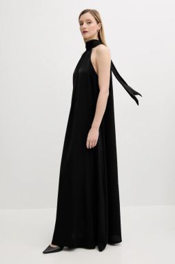 Šaty Answear Lab čierna farba, maxi, oversize